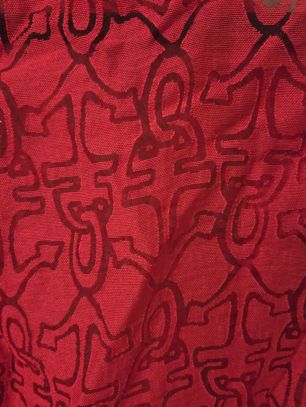 Alfred Dunner Women's Red Sheer Anchor Button Up Blouse Top 3/4 Sleeve Sz 10 - Picture 5 of 7